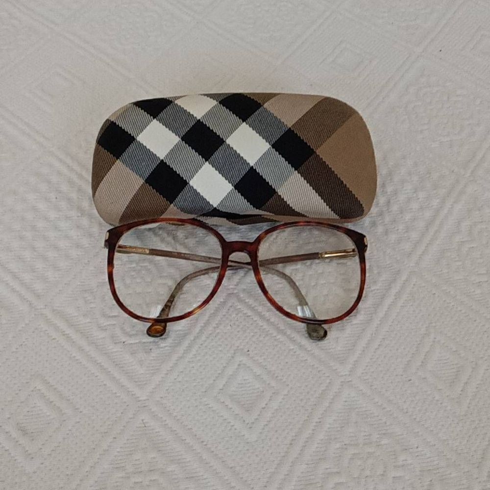 Burberry Women's Polaroid Oversized Brown Full Rim Eyeglasses With Case